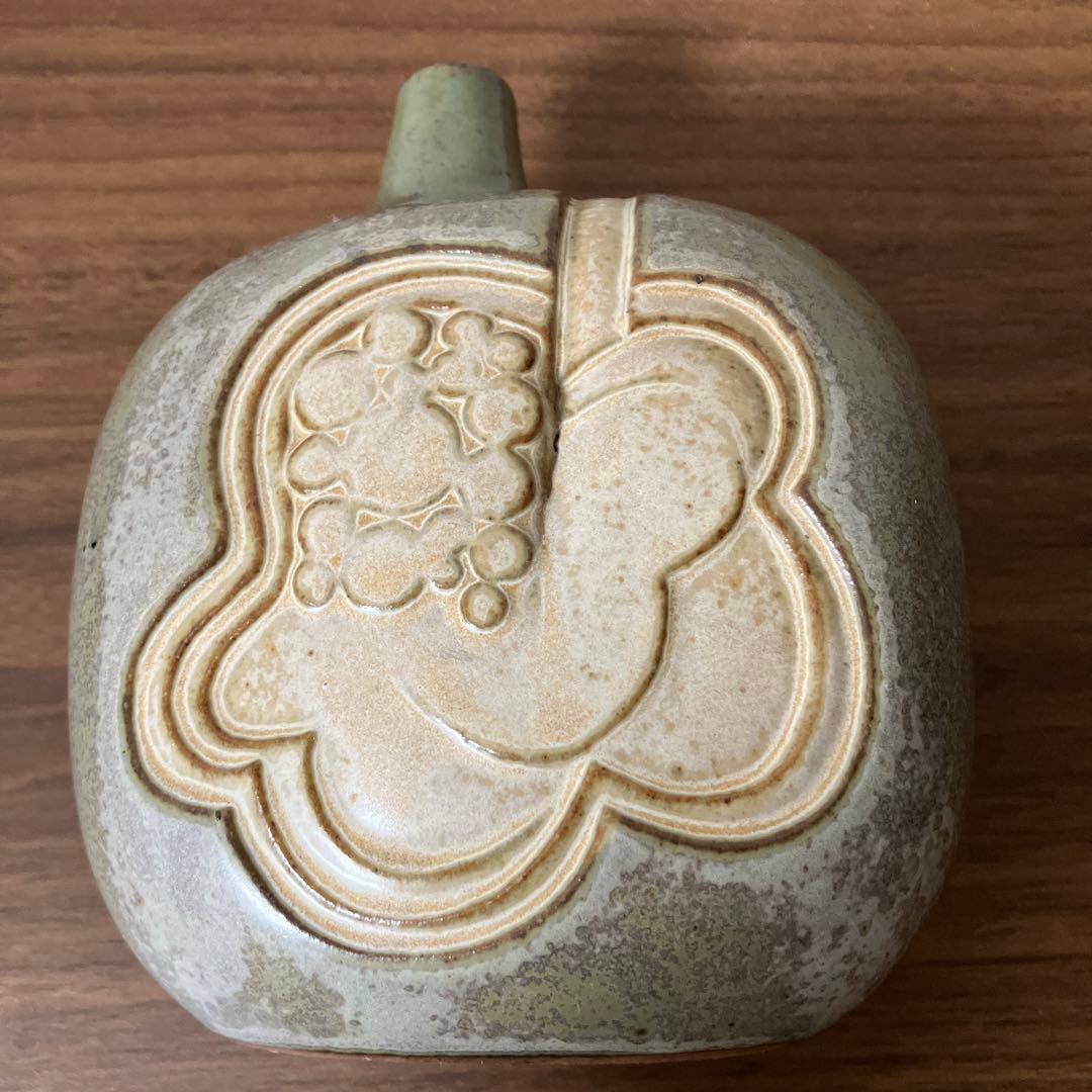 イワツキ 花瓶　ヴィンテージ　フラワーベース　かしわ窯　北欧風　モダン