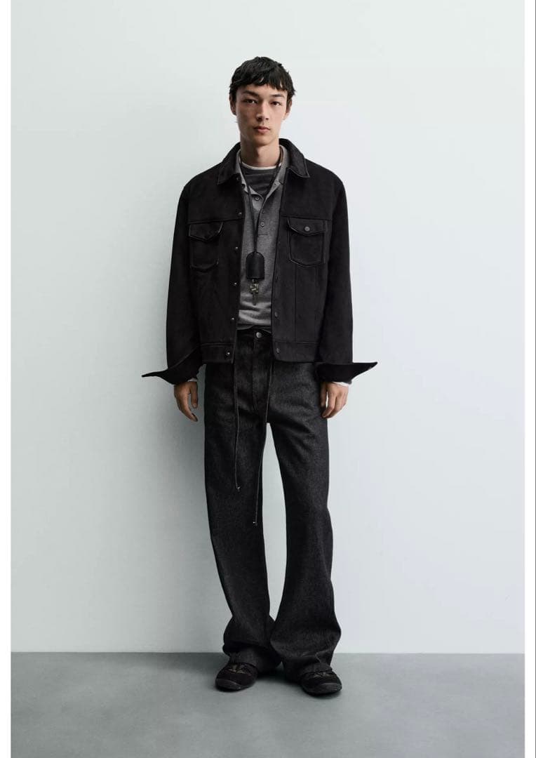 ZARA フェイクスエード レギュラーフィット ジャケット