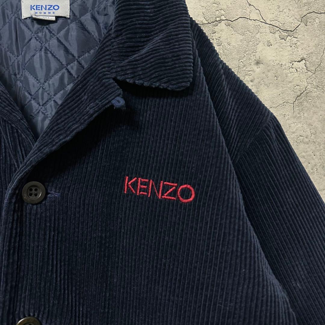 【超希少◎】KENZO　コーデュロイブルゾン　中綿　刺繍　オープンカラー　90s