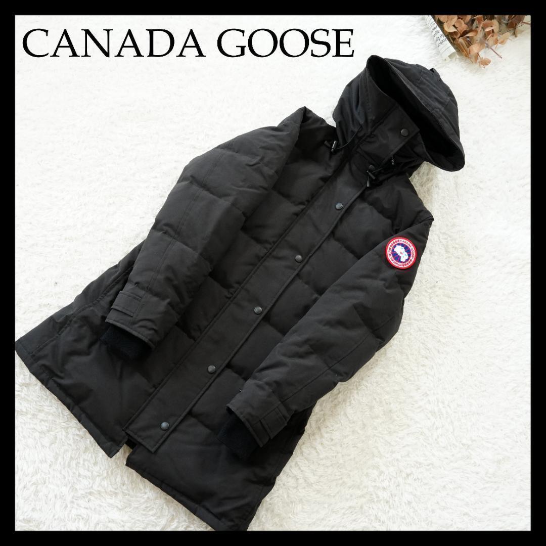 【美品】カナダグース シェルバーン ダウンコート パーカー ブラック　Sサイズ