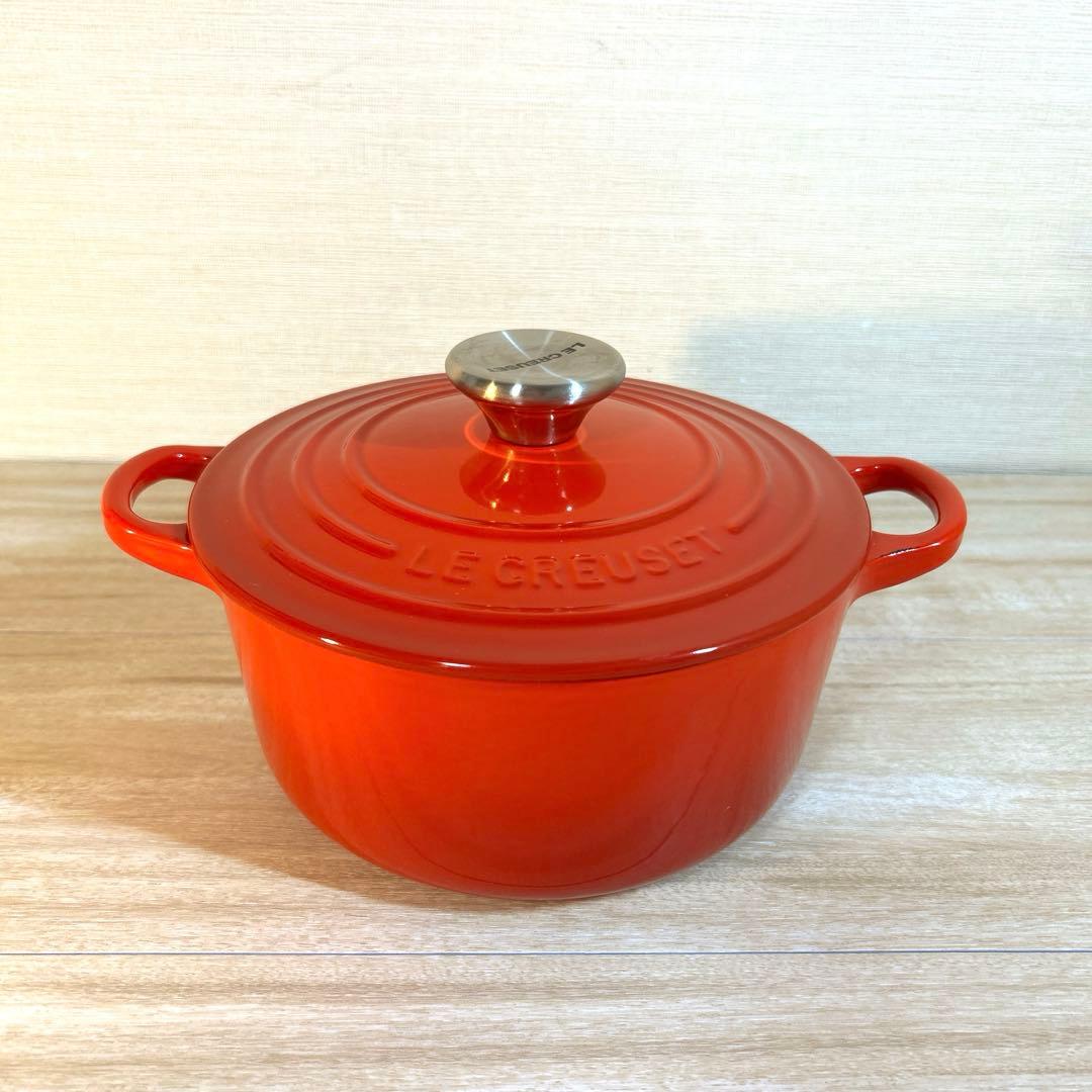 ルクルーゼ　ココットロンド　18cm チリレッド　両手鍋　鍋