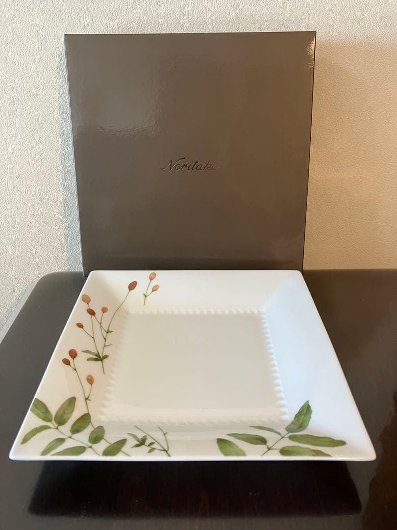 ノリタケNoritake あづまの路（われもこう）23cm角皿プレート6枚セット