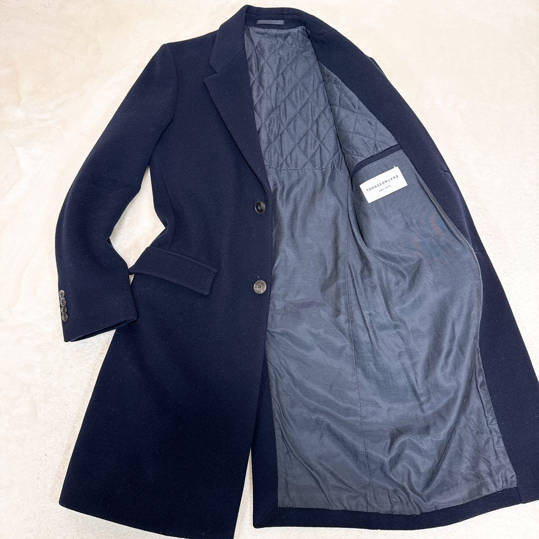 現行 極美品✨ トゥモローランド チェスターコート キルティング M ネイビー