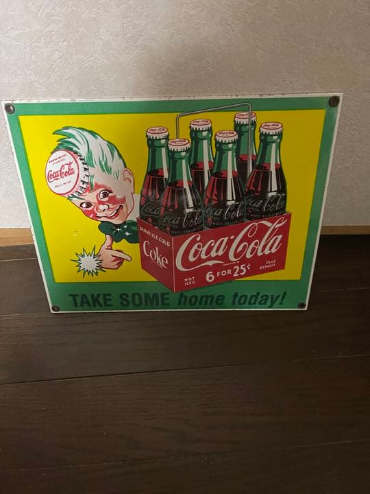 ★激レア！★【最終金額】　コカ・コーラ/コーラ　琺瑯看板　ホーロー看板