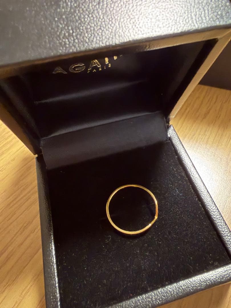 K18ゴールド V字型リング 8号