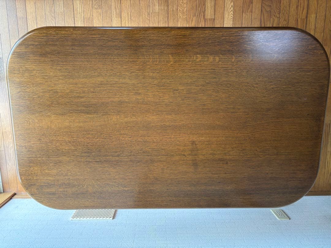 【引取限定】浜本工芸ダークブラウン木製ダイニングテーブルセット