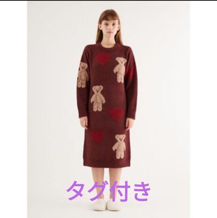 【5日までの限定価格】ジェラートピケ　ワンピース　くま　ハート