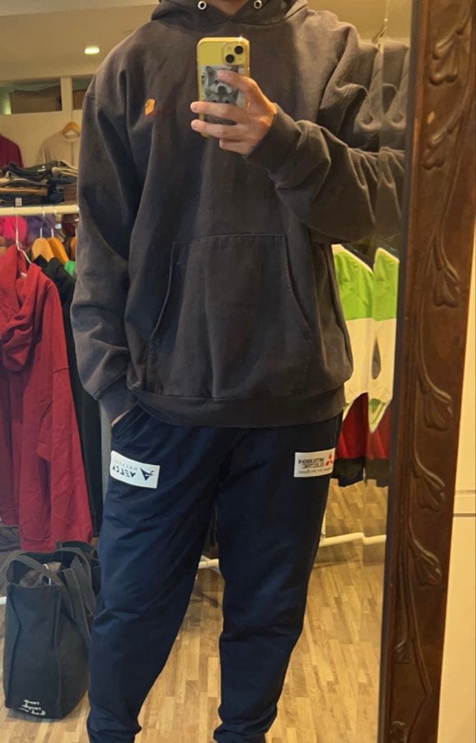 80s 吊りタグカーハートパーカーフェード