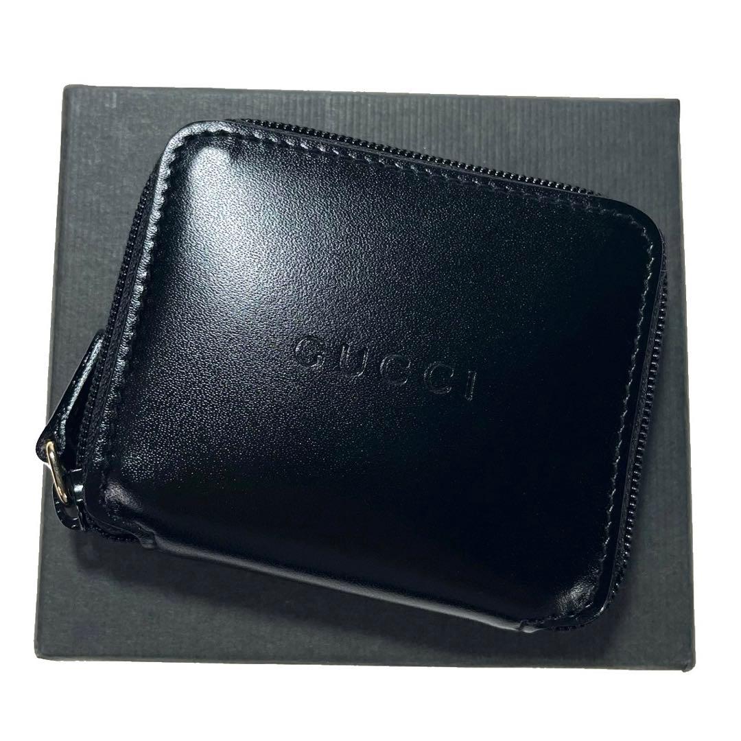 極美品　GUCCI ロゴ　ケース コンパクトジップ a494