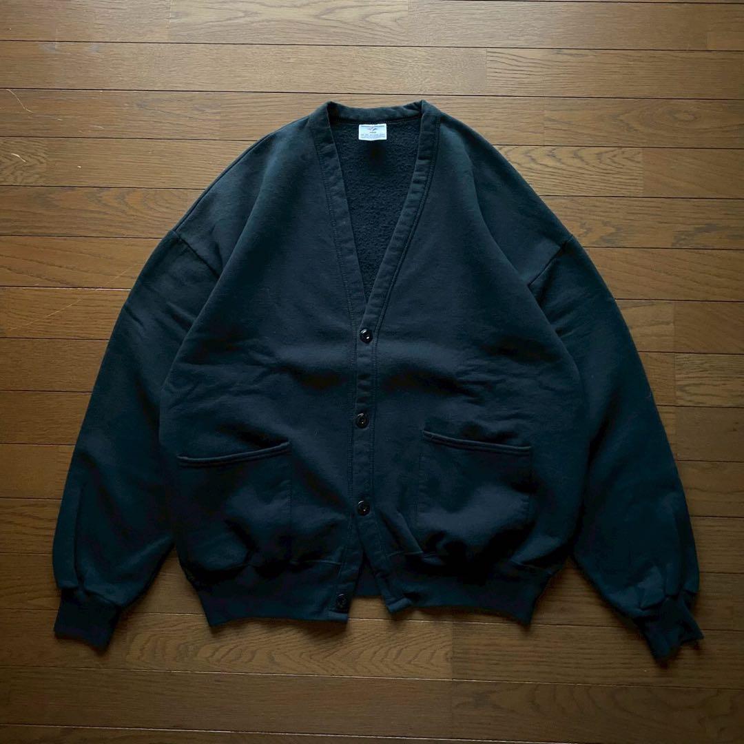 トップス 90s~ JERZEES sweat cardigan Black