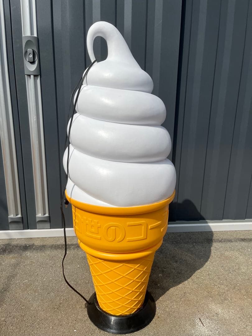 本物非売品ニッセイ 美品ソフトクリーム看板 ライト 照明看板 昭和レトロ 日世