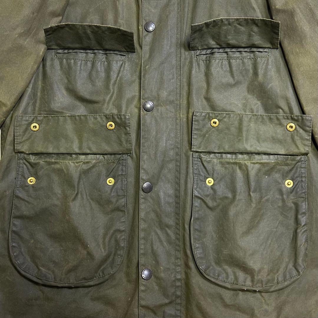 【88年製】BARBOUR BEDALE 4ポケット 旧3ワラント 36 セージ