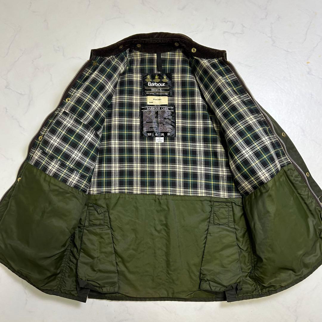【88年製】BARBOUR BEDALE 4ポケット 旧3ワラント 36 セージ