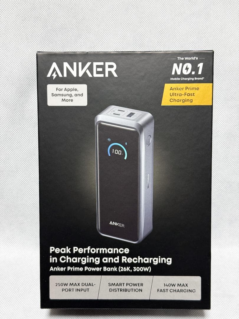 【新品】Anker Prime Power Bank 26250mAh 300W