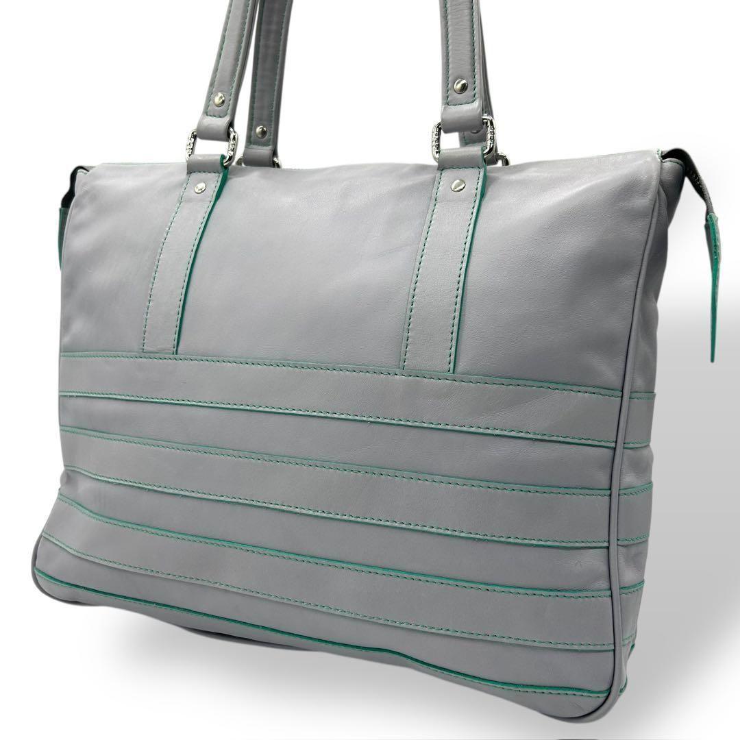 未使用級 JAQUE LE COREEトートバッグ A4トレオン グレー