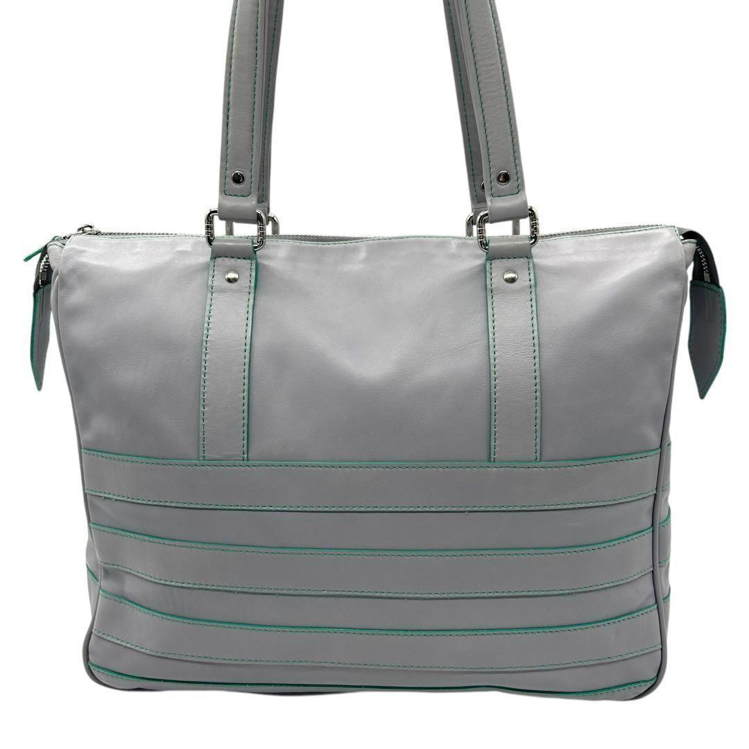 未使用級 JAQUE LE COREEトートバッグ A4トレオン グレー