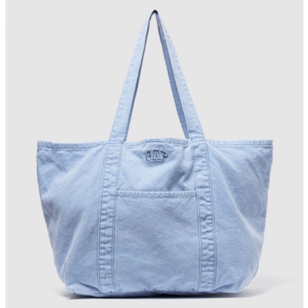 新品未使用タグ付き GAP ギャップ ロゴトートバッグ ブルー