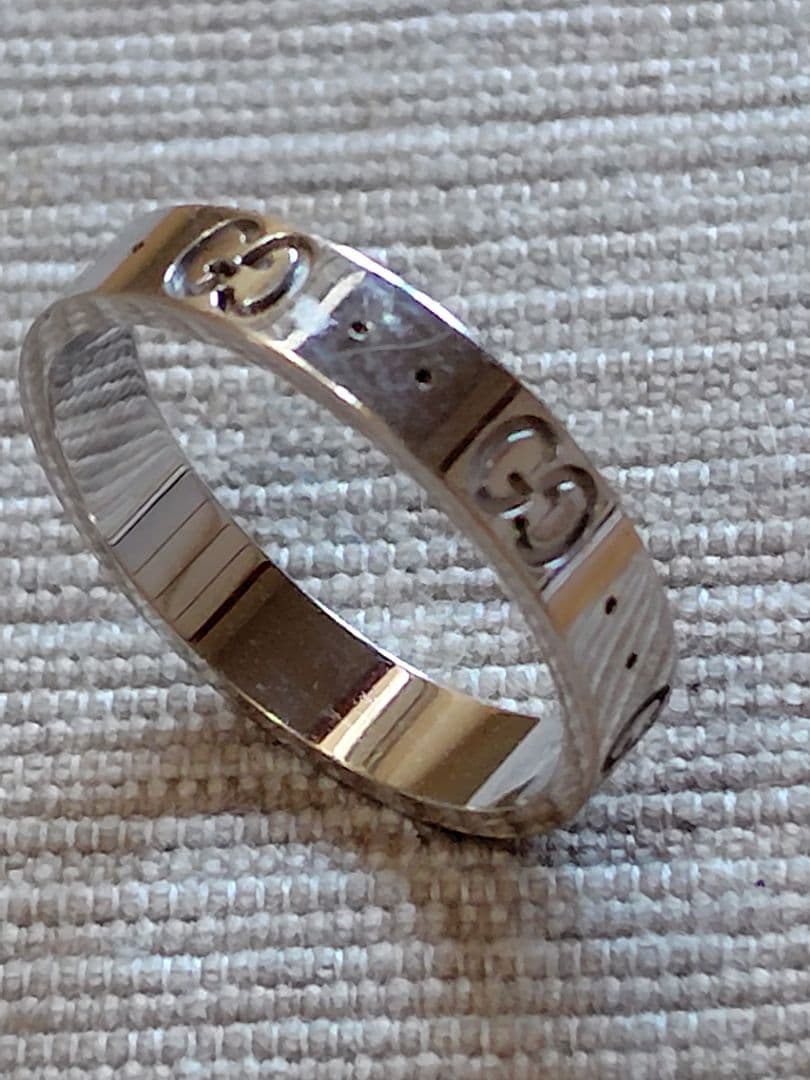 グッチ　アイコンスリムリング　サイズ17 　18金WG　説明必読願います