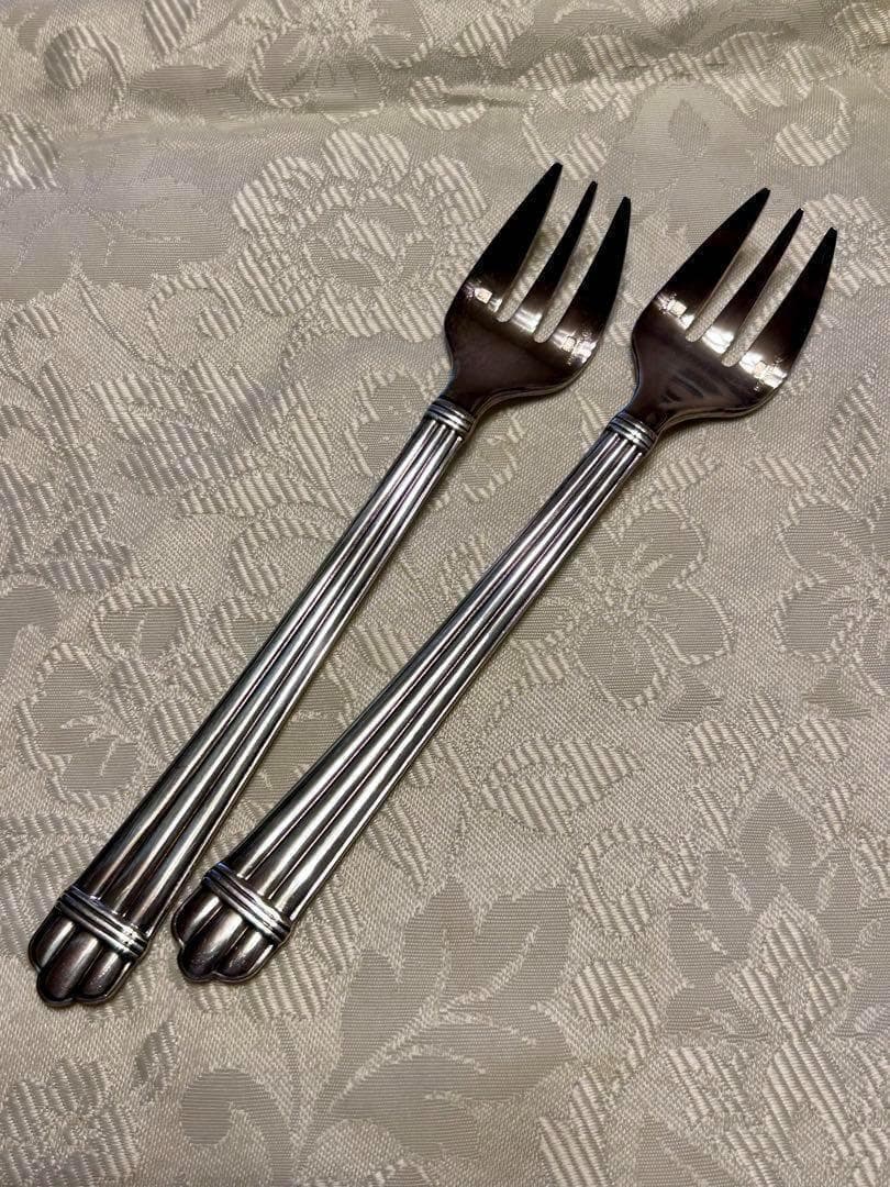 オイスター フォーク 2本 christofle クリストフル アリア シルバー