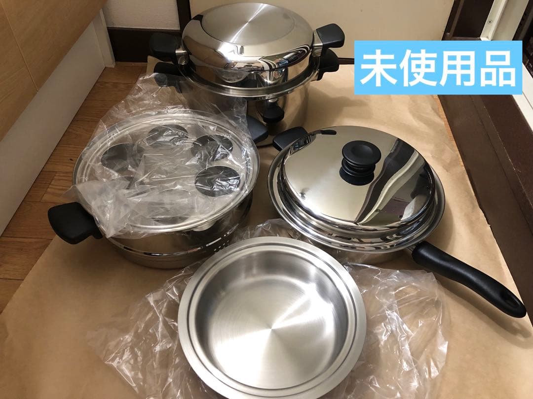 未使用　アムウェイ　クィーンクック　大フライパンと6Lシチューパンセット