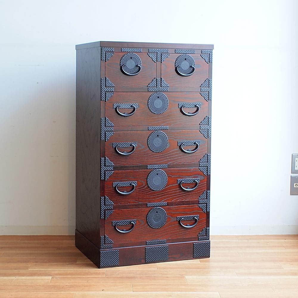 美品 岩谷堂箪笥 No.314 月雫 立長箪笥 鍵あり 定価35万