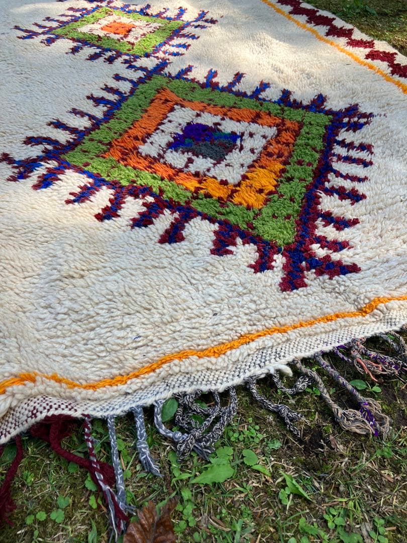 Moroccan rug/モロッコラグ　羊毛のラグ　北欧　ミッドセンチュリー