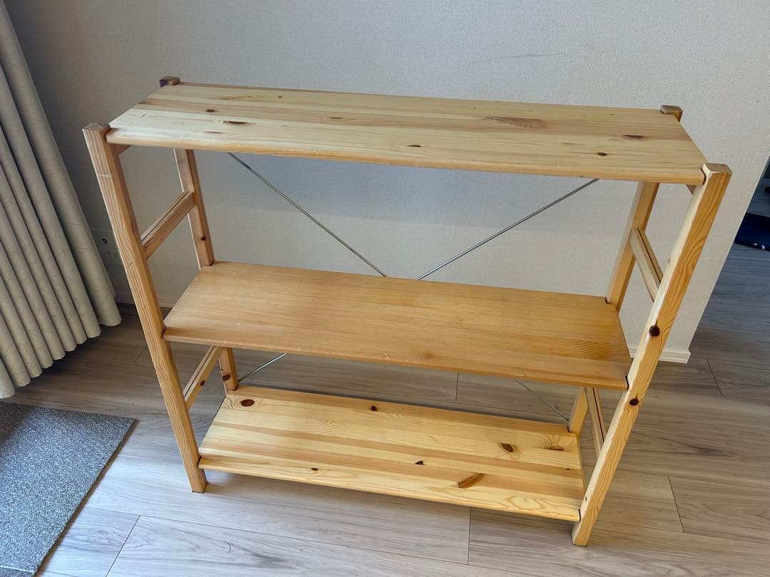 無印　パイン材ユニットシェルフ奥行２５ｃｍタイプ・８６ｃｍ幅・小