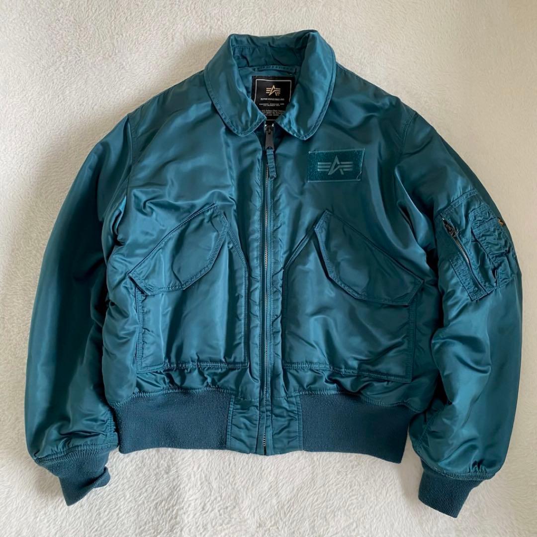 ALPHA INDUSTRIES CWU-45 短丈　ボンバージャケット　青　L