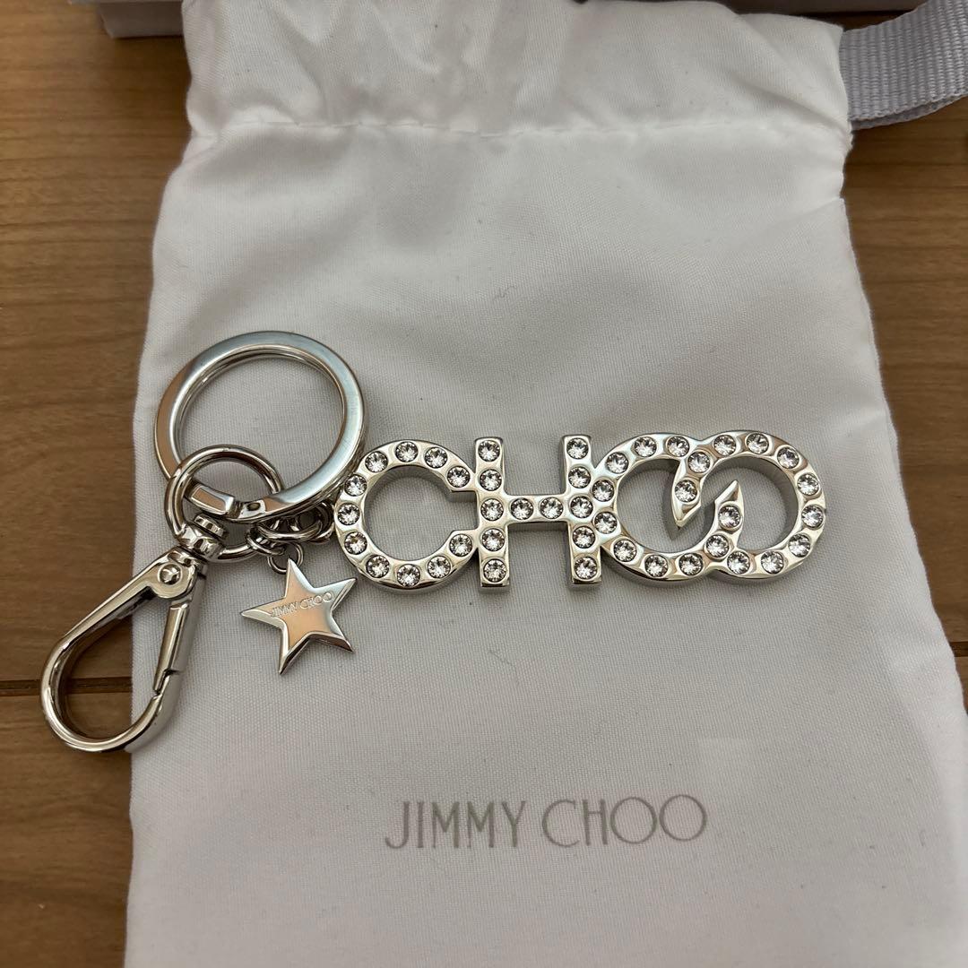 【新品未使用】ジミーチュウ JIMMY CHOO ロゴ チャーム キーホルダー