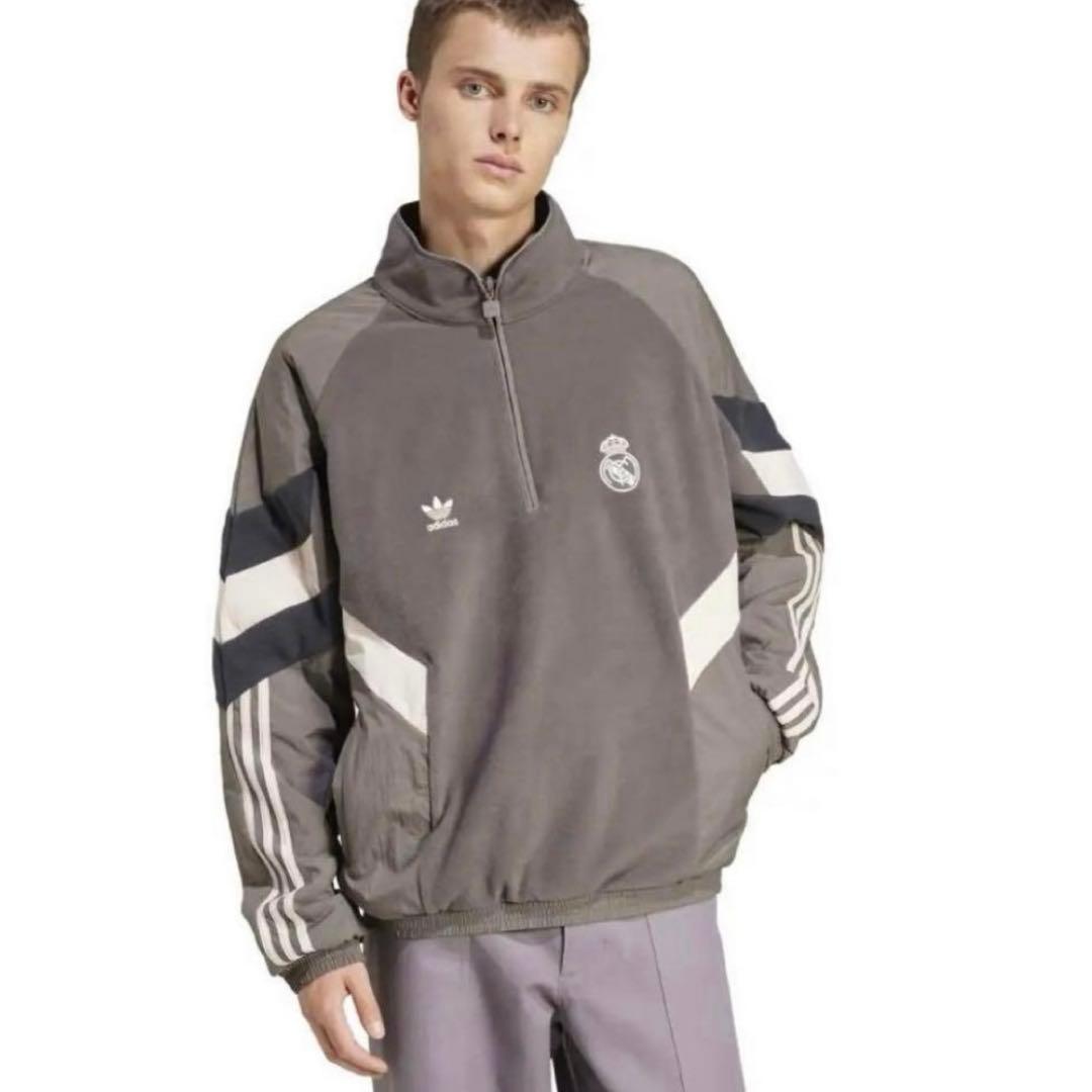 adidas レアルマドリード フリーススウェット 24/25 ハーフジップ