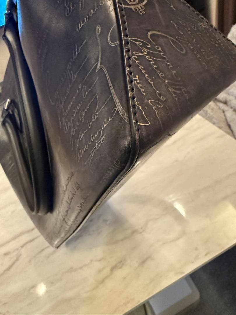 たかひろっちBerluti ブラックレザー トートバッグ