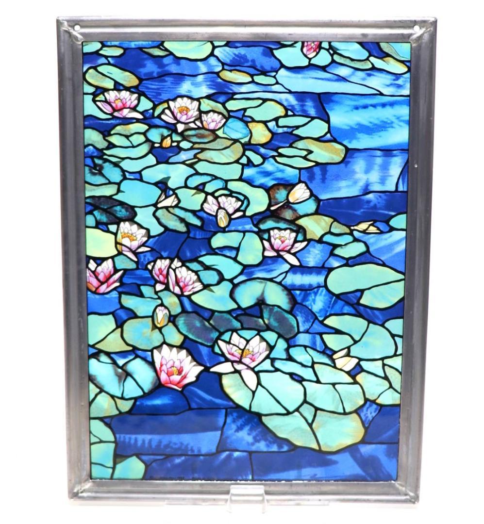 植物園の睡蓮 ヴィンテージ ステンドグラス モネ ティファニースタジオ