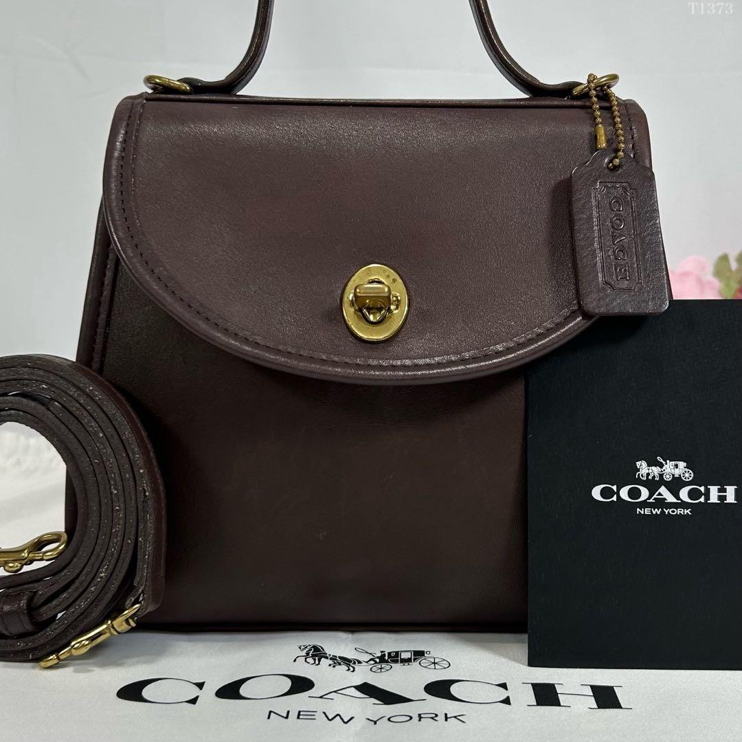 【美品】オールドコーチ 9985 2way ハンドバッグ ターンロック 斜め掛け