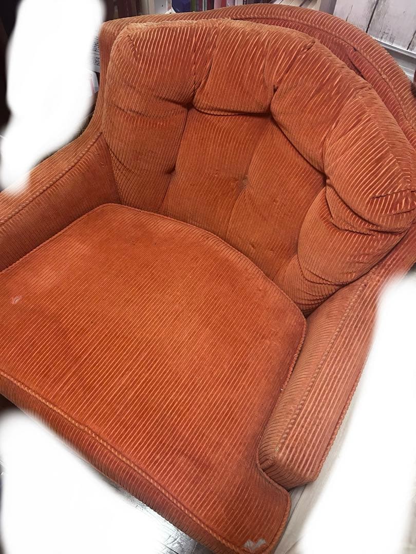 アメリカヴィンテージ家具 1人がけソファ オレンジ