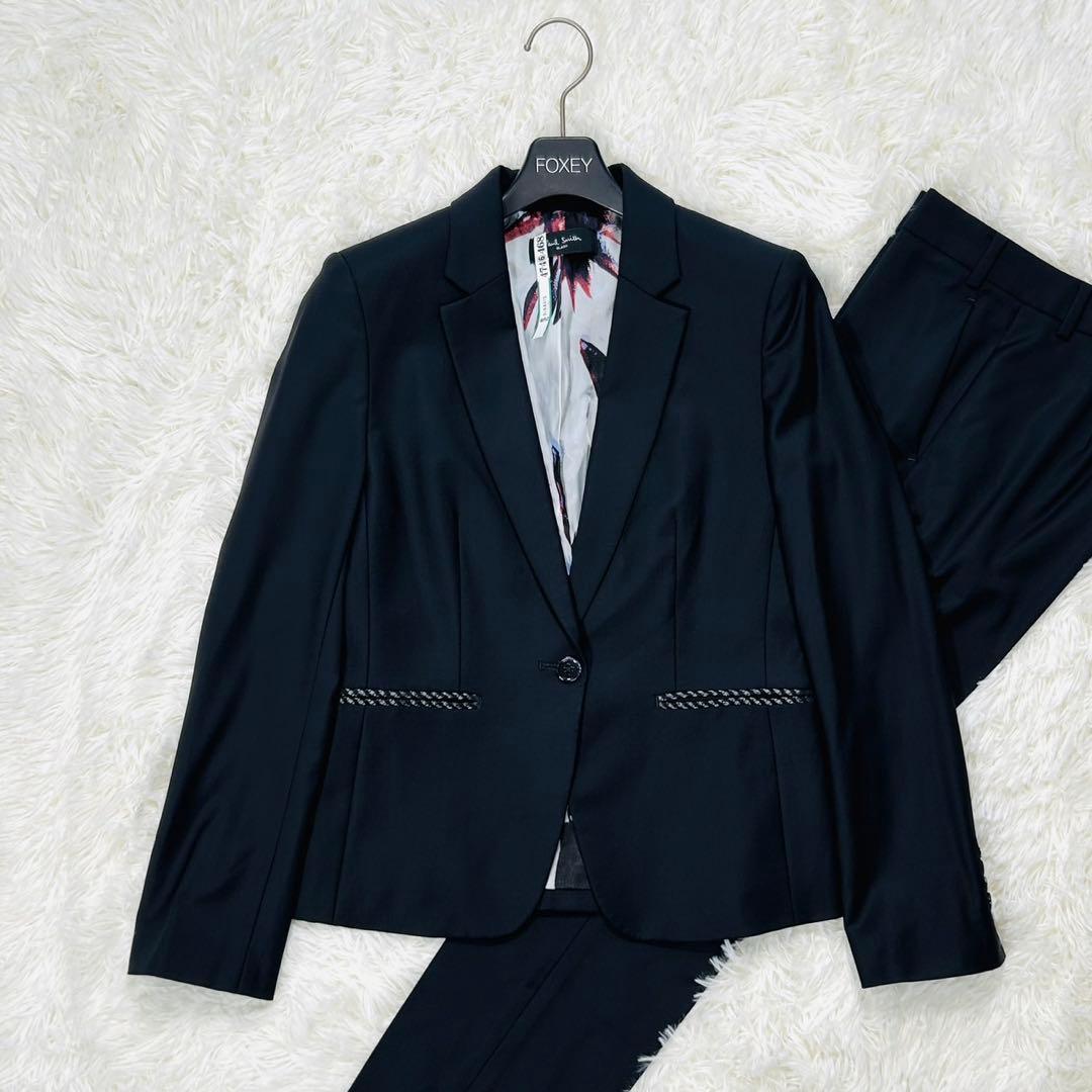 美品 ポールスミス パンツスーツ セットアップ ネイビー 花柄 36