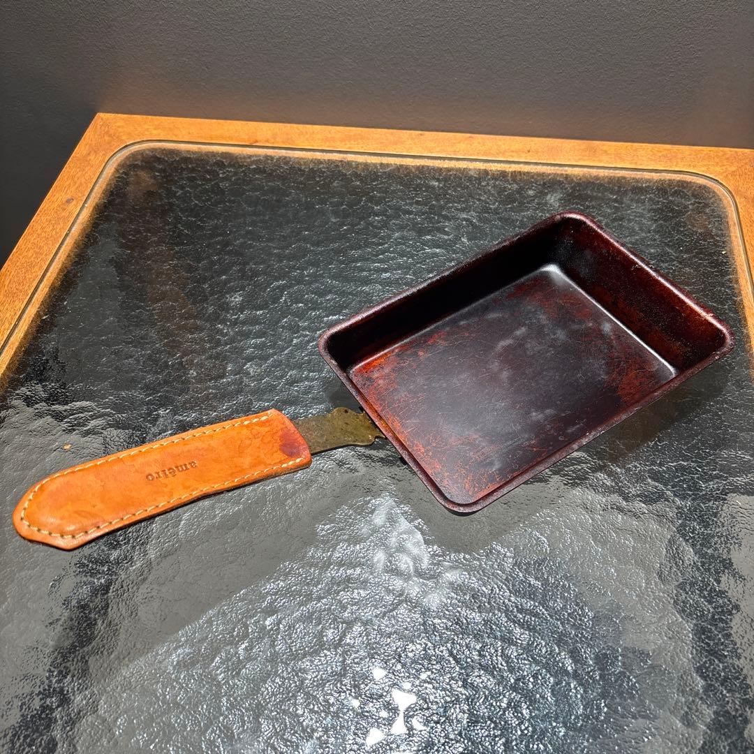 améiro 銅製 卵焼き器 レザーの取手カバー付き【IH不可】