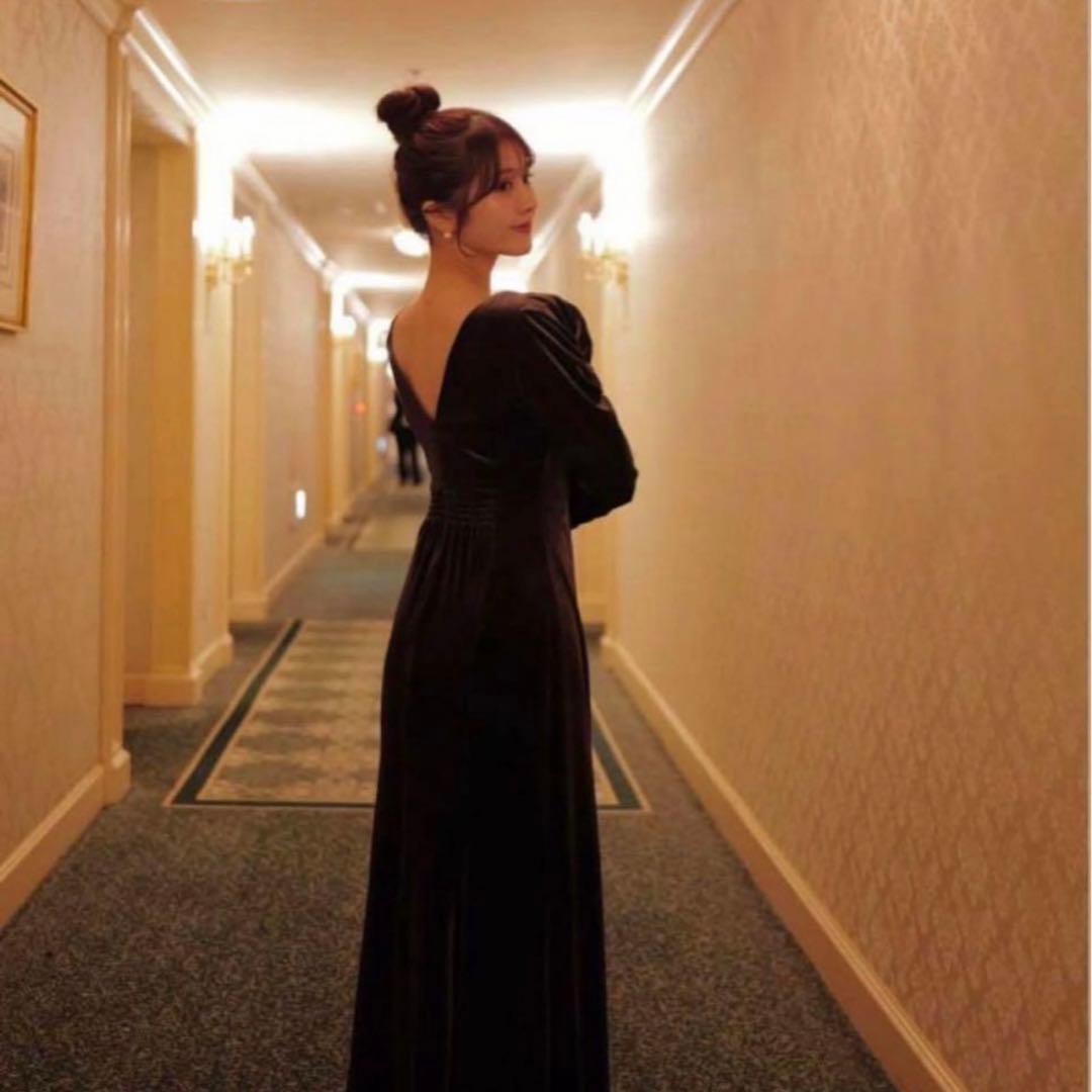 luan BACK OPEN VELOUR OP ルアン ワンピース