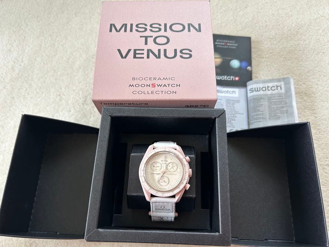 Moon swatch Mission tovenusベルト電池交換済22年購入