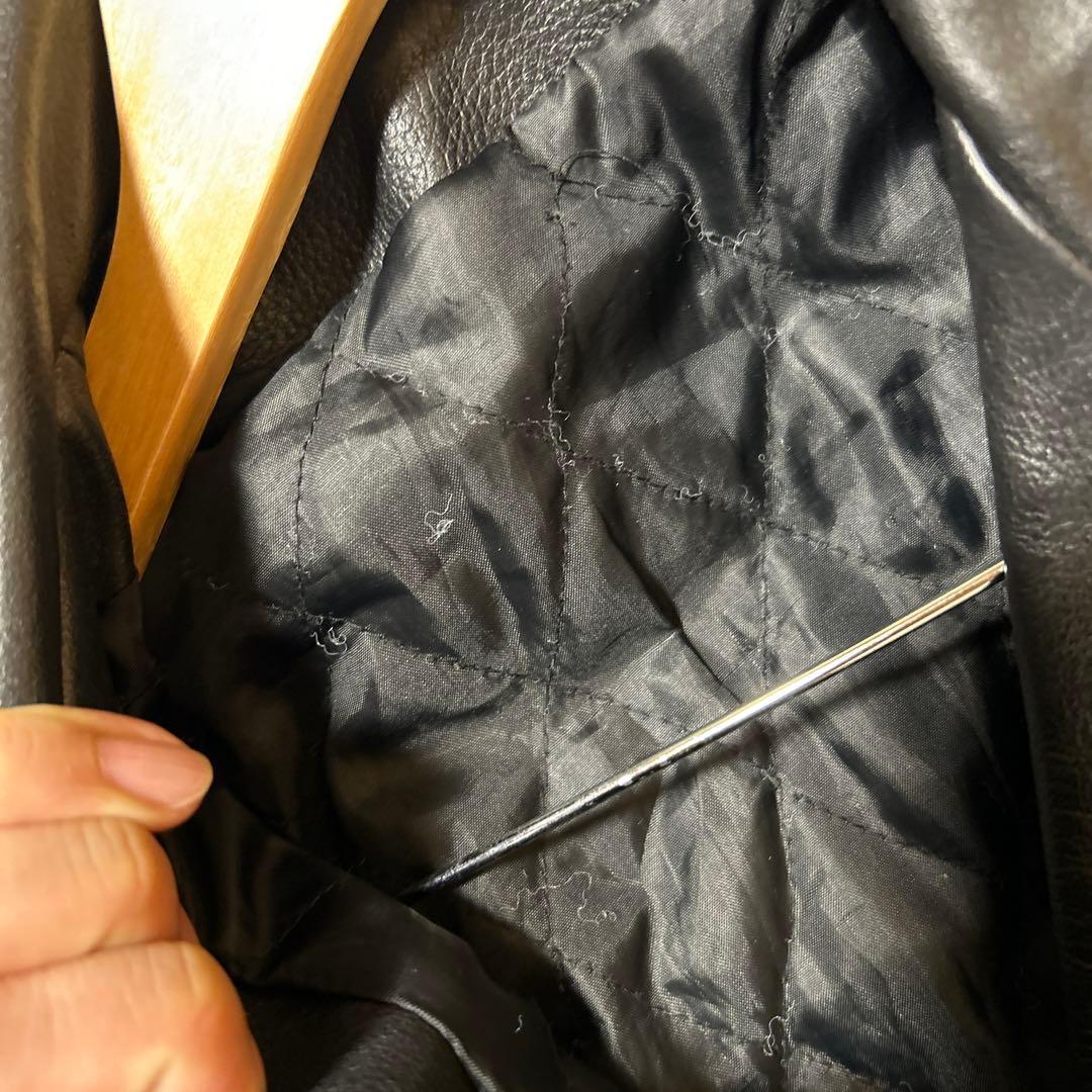Echtes Leder ダブルライダース レザー 黒