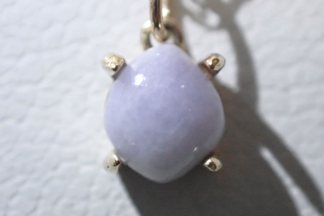 糸魚川翡翠　姫川　ラベンダー　紫　10金　ペントップ　送料無料