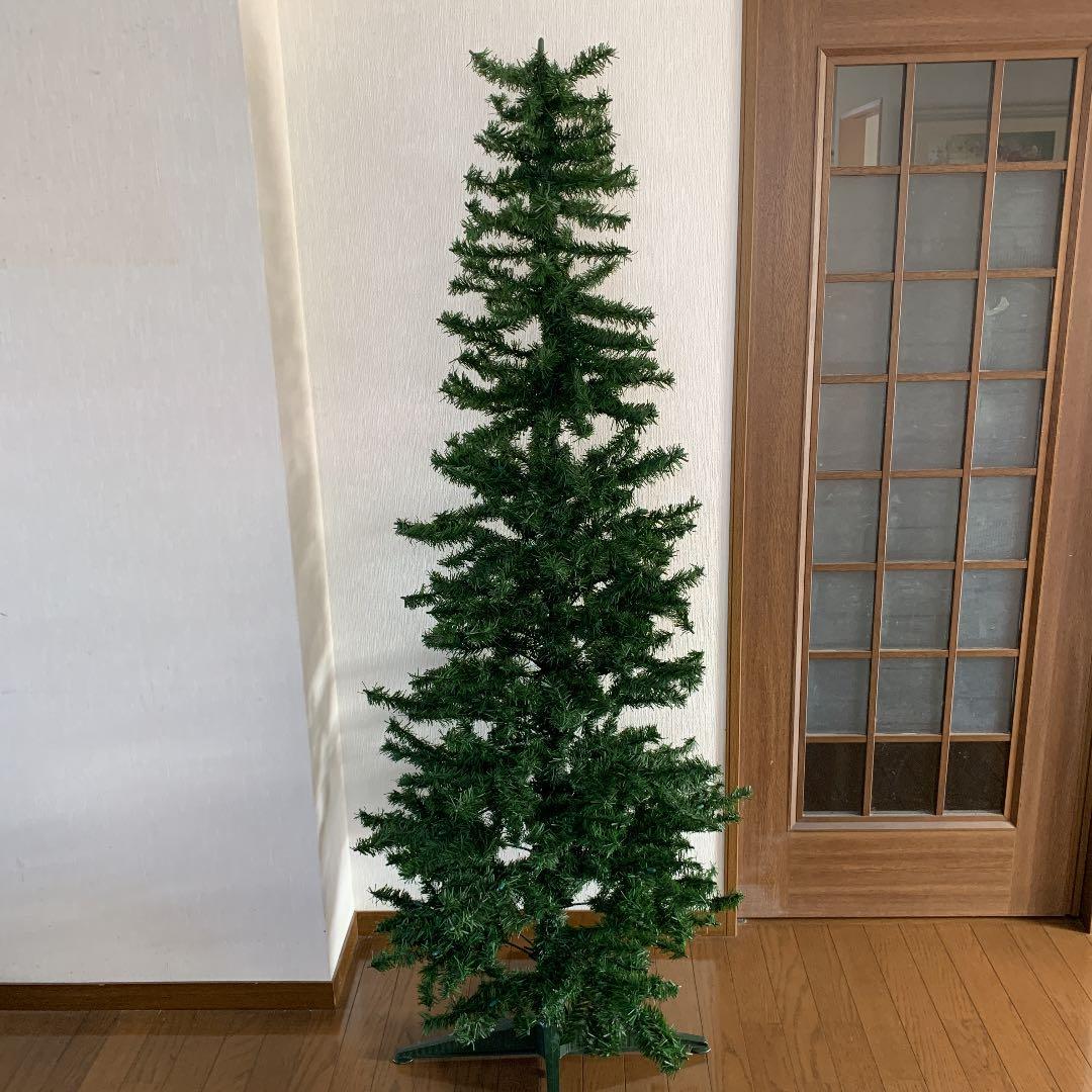 クリスマスツリー ☆180㎝☆スリムタイプ☆飾り付き