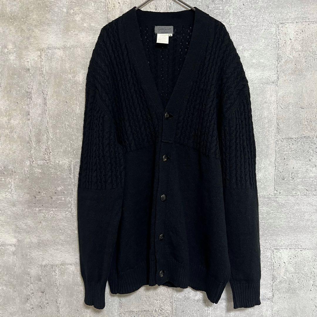 超希少 Yohji Yamamoto プールオム カーディガン ウール ケーブル