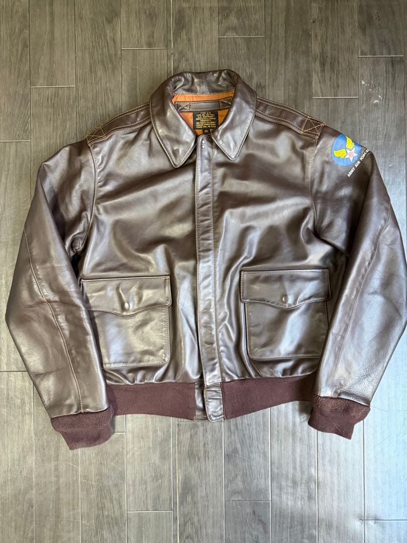 極美品/TALONジップMORGAN PRODUCTIONS A-2 牛革 40