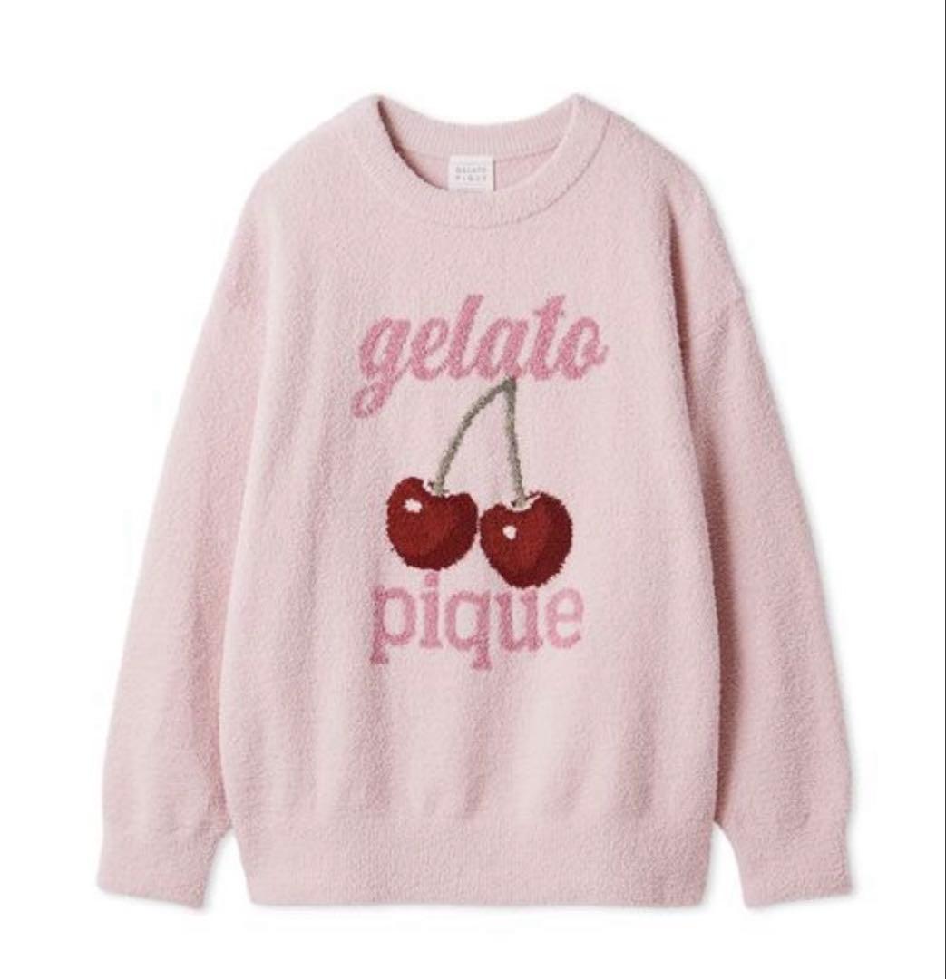 ジェラートピケ　ベビモコチェリー　さくらんぼ　プルオーバー　ピンク　新品未使用