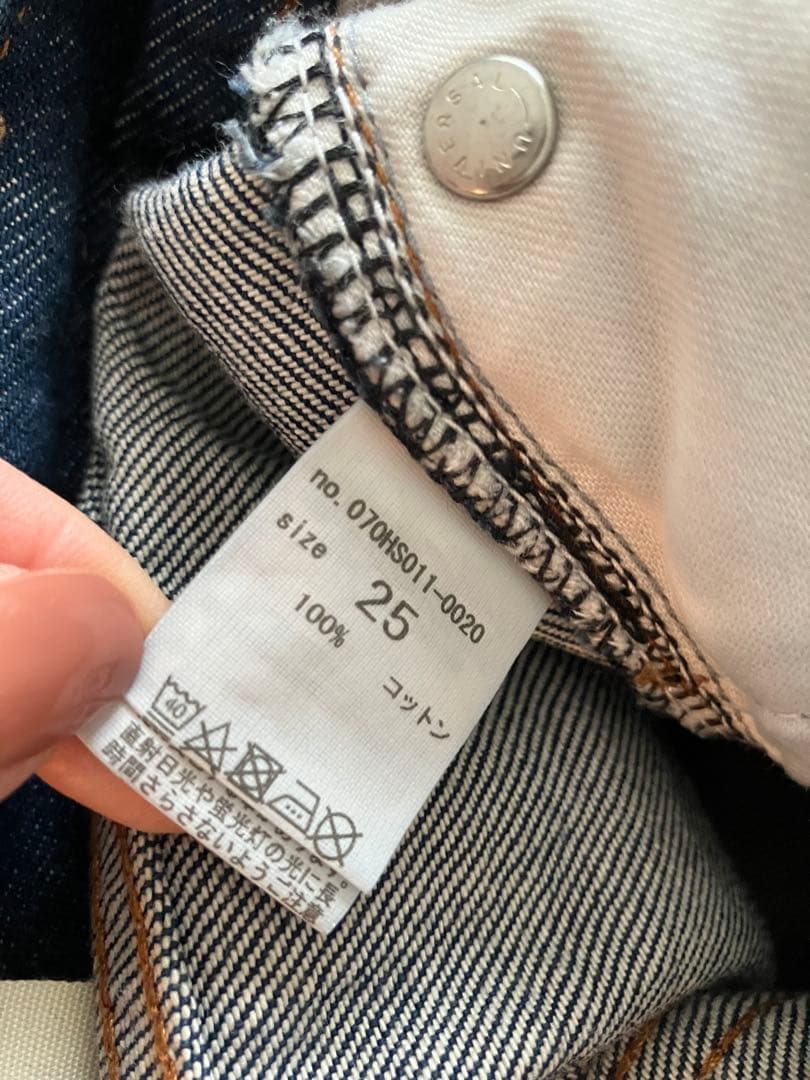 【新品】selvedge one wash denim 25 デニム セルビッジ