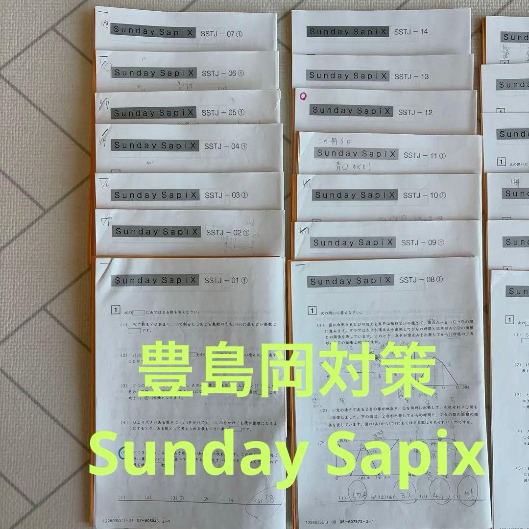 希少 Sunday Sapix 豊島岡算数対策 SSTJ 全14回セット