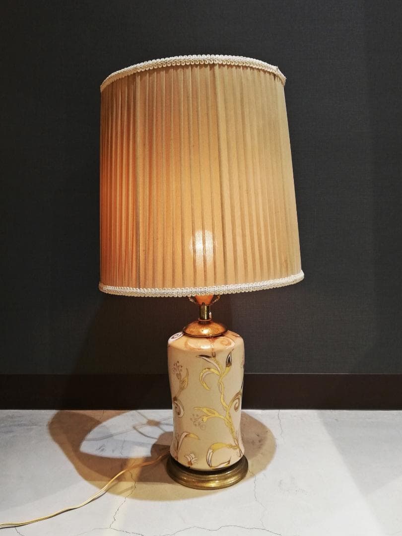 ◆ヴィンテージ 陶器 ランプ レトロ アンティーク シノワズリ