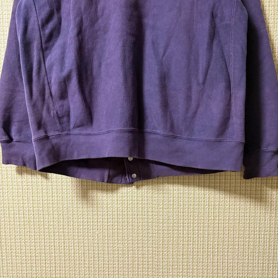 90s Champion スゥエットカーディガン 茄子紺