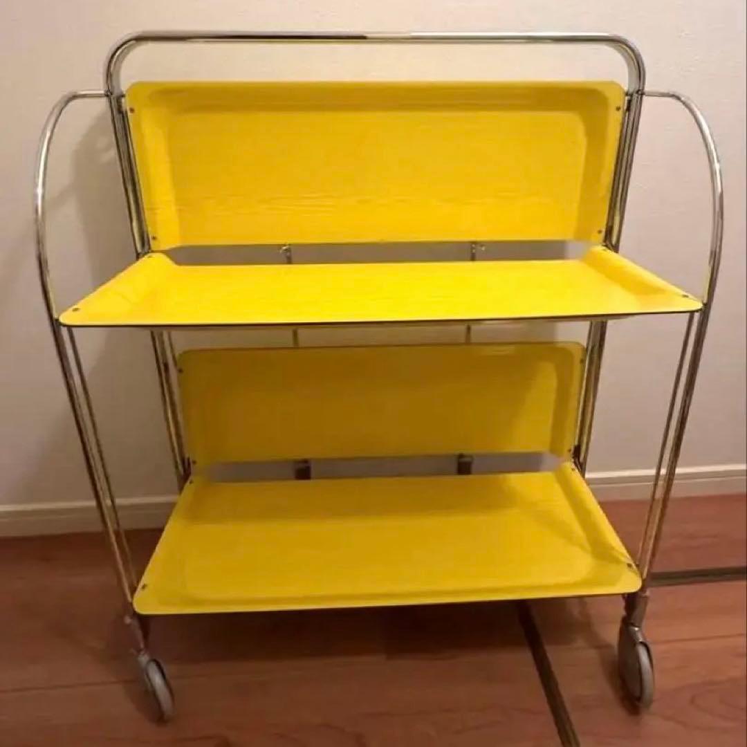 レア‼️ ドイツ　ヴィンテージ フォールディング トロリー　折りたたみワゴン