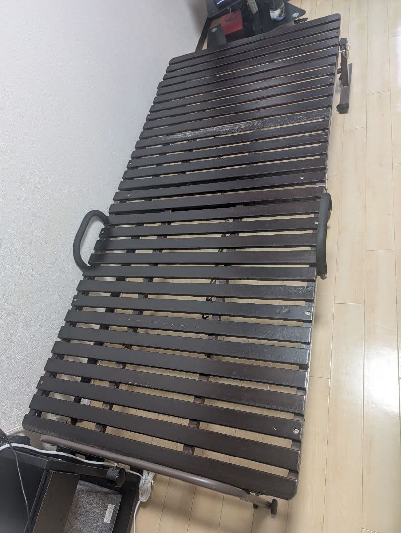 折りたたみベッド ダークブラウン シングルサイズ